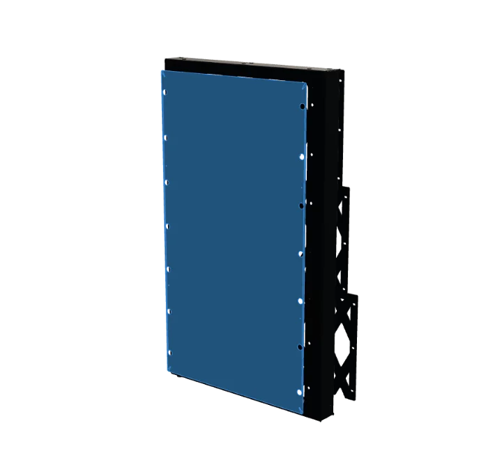 The frame from behind, with the optional back sheet highlighted.
